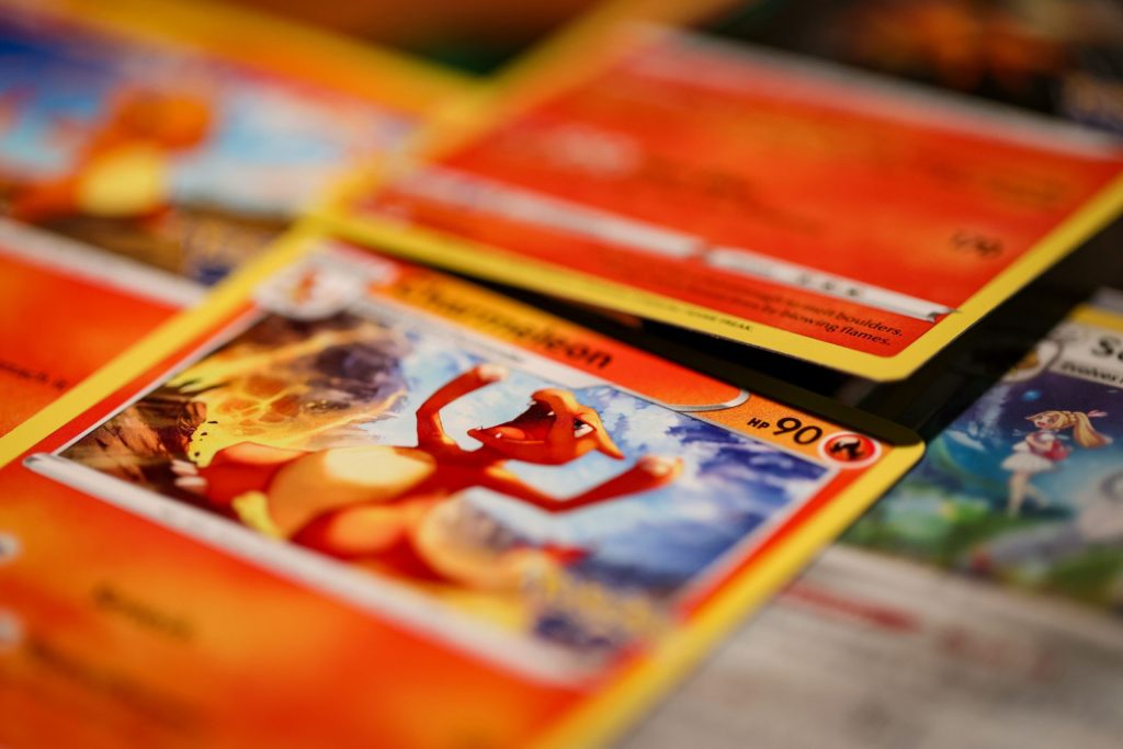 a close-up of some cards